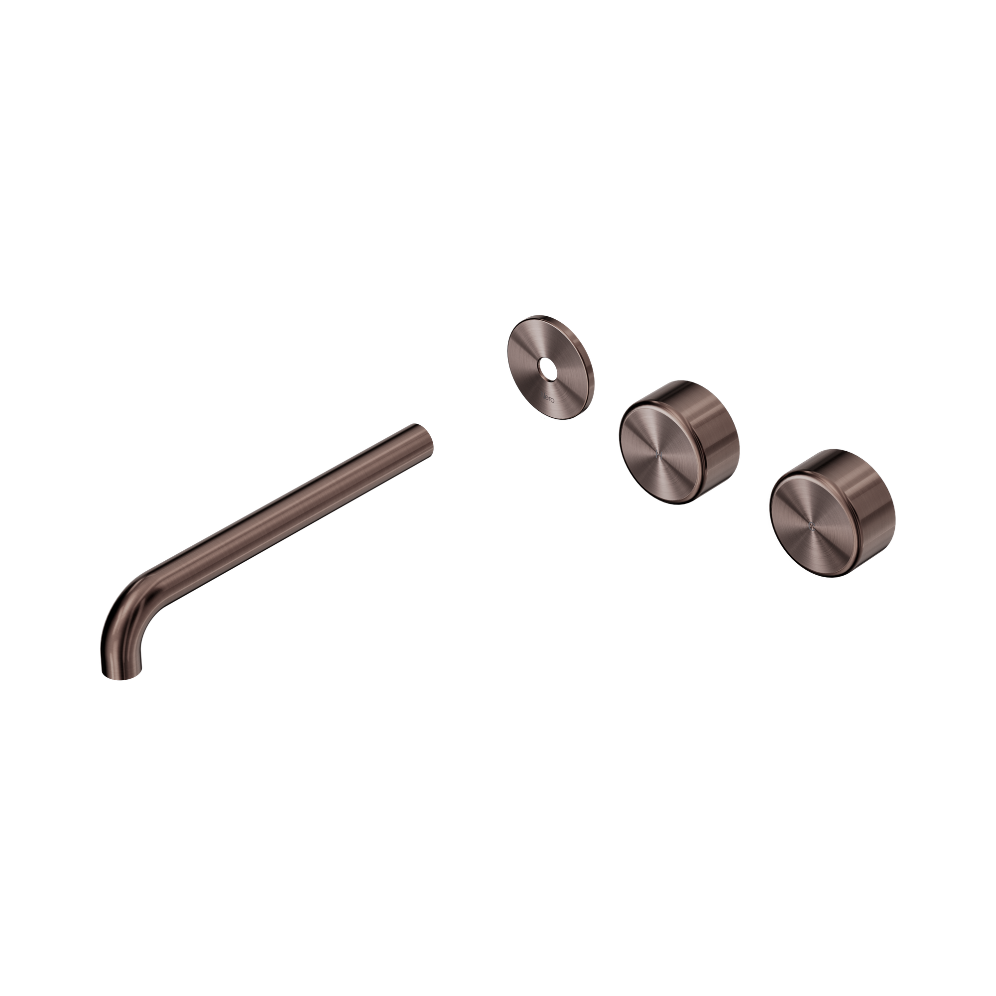Nero Serenity Wall Basin Set 220mm Offset Spout With Metal Handle Trim Kit Only, Brushed Bronze