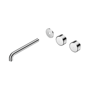 Nero Serenity Wall Basin Set 220mm Offset Spout With Metal Handle Trim Kit Only, Chrome