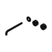 Nero Serenity Wall Basin Set 220mm Offset Spout With Metal Handle Trim Kit Only, Matte Black
