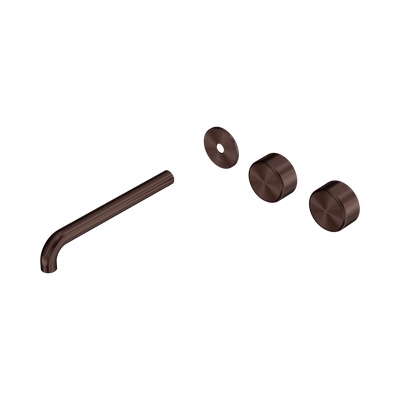 Nero Serenity Wall Basin Set 220mm Offset Spout With Metal Handle Trim Kit Only, Rome Bronze