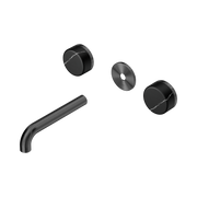 Nero Serenity Wall Basin Set 160mm Spout With Marquina Black Handle Trim Kit Only, Gun Metal