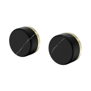 Nero Serenity Wall Top Assemblies With Marquina Black Handle, Brushed Gold