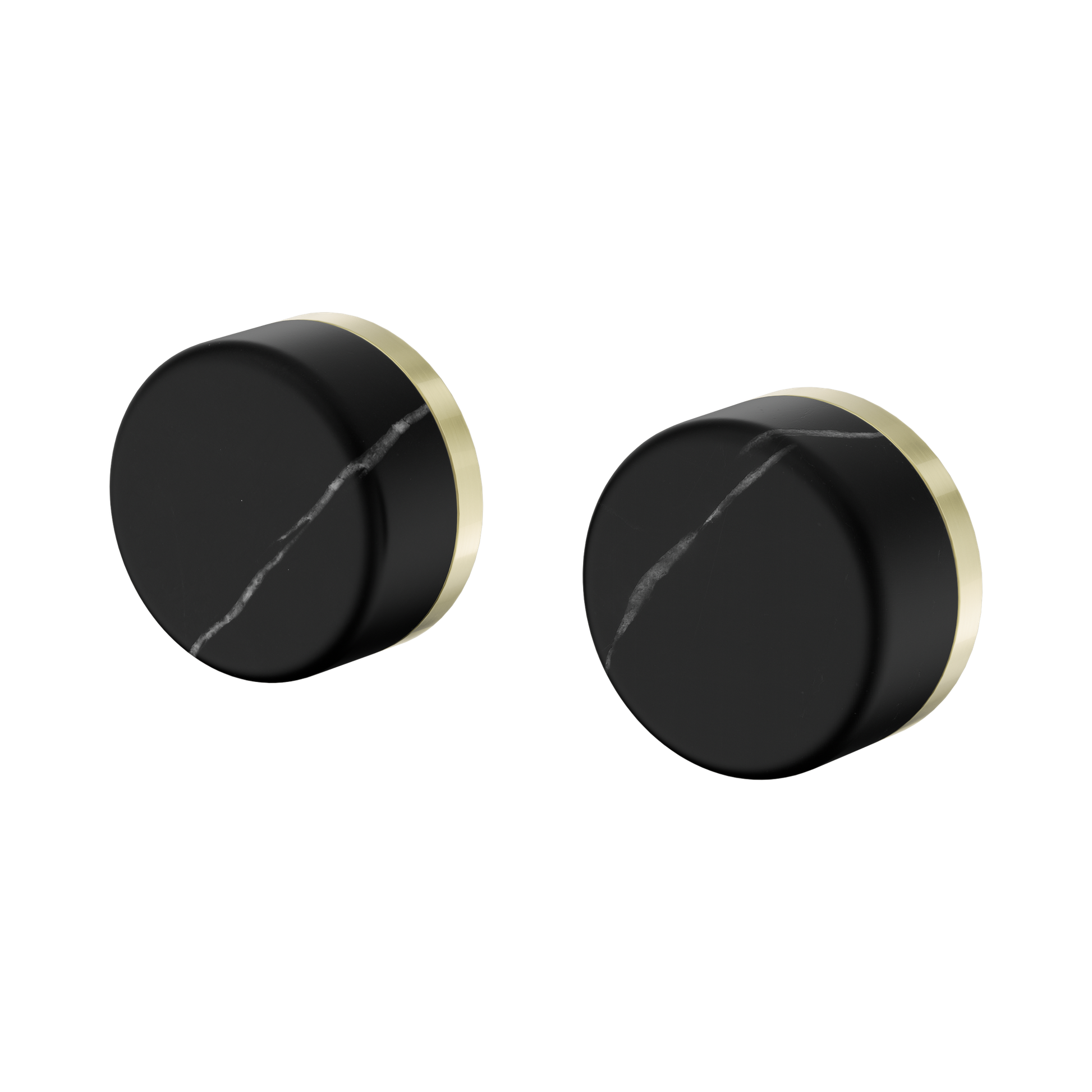 Nero Serenity Wall Top Assemblies With Marquina Black Handle, Brushed Gold