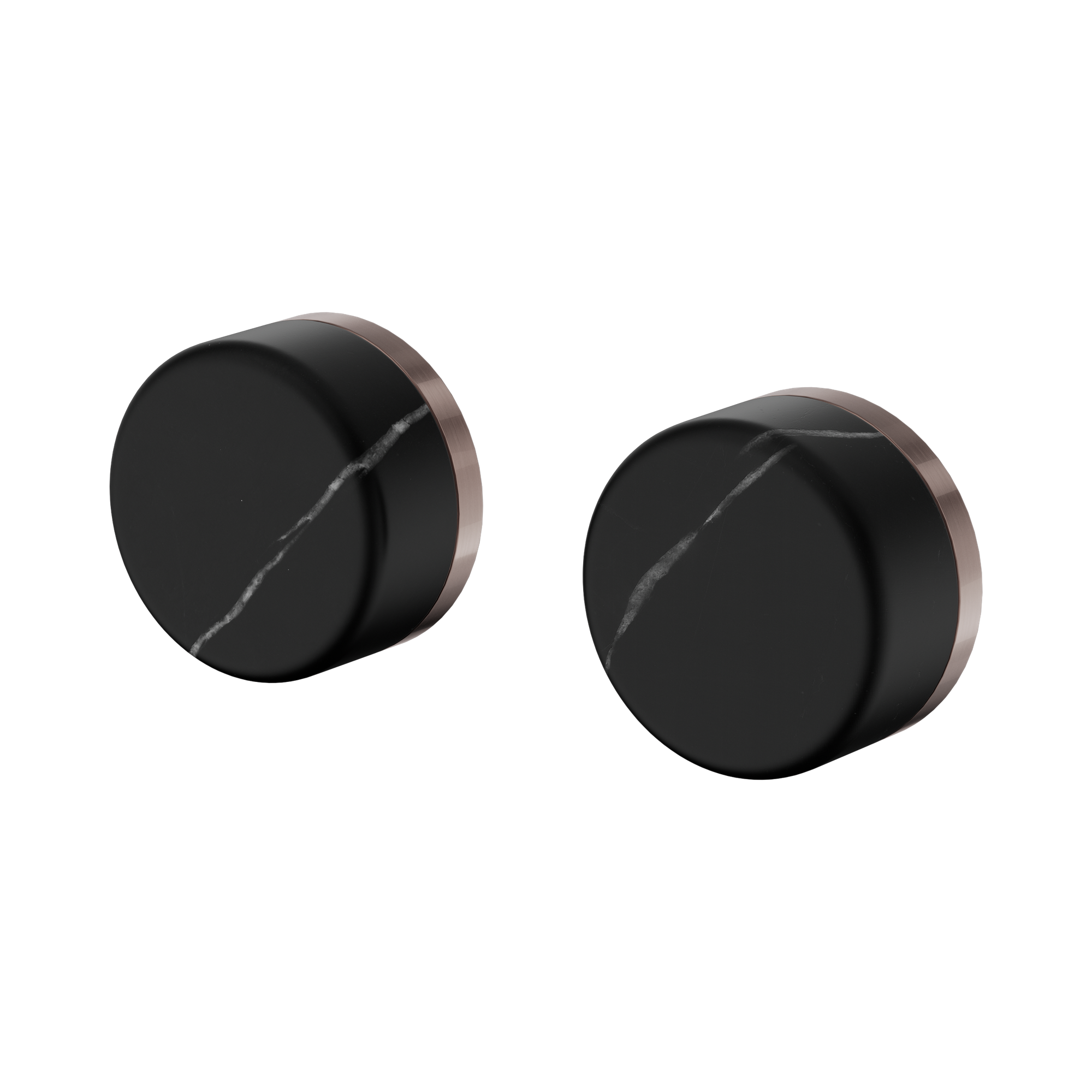 Nero Serenity Wall Top Assemblies With Marquina Black Handle, Brushed Bronze