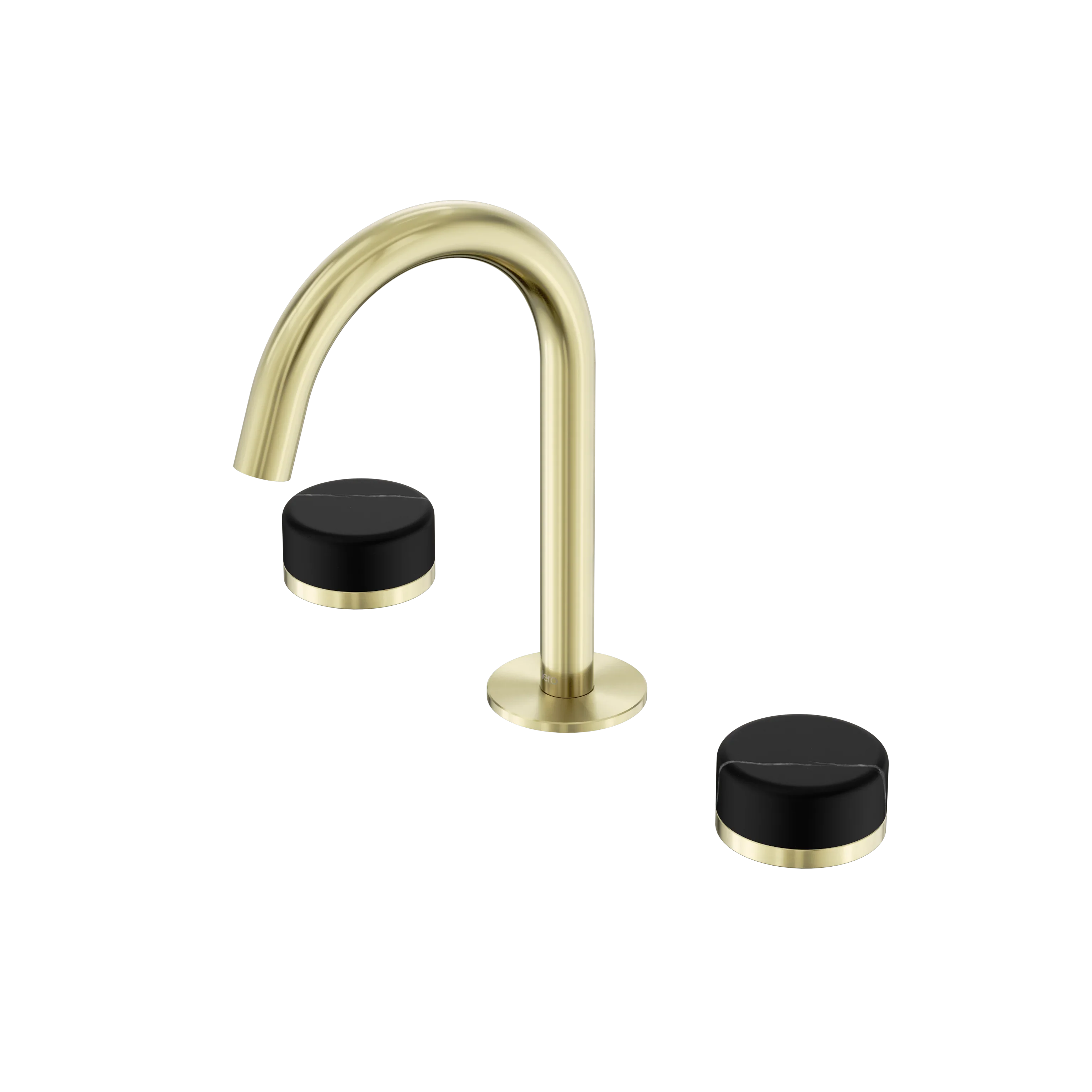Nero Serenity Basin Set Arc Spout With Marquina Black Handle