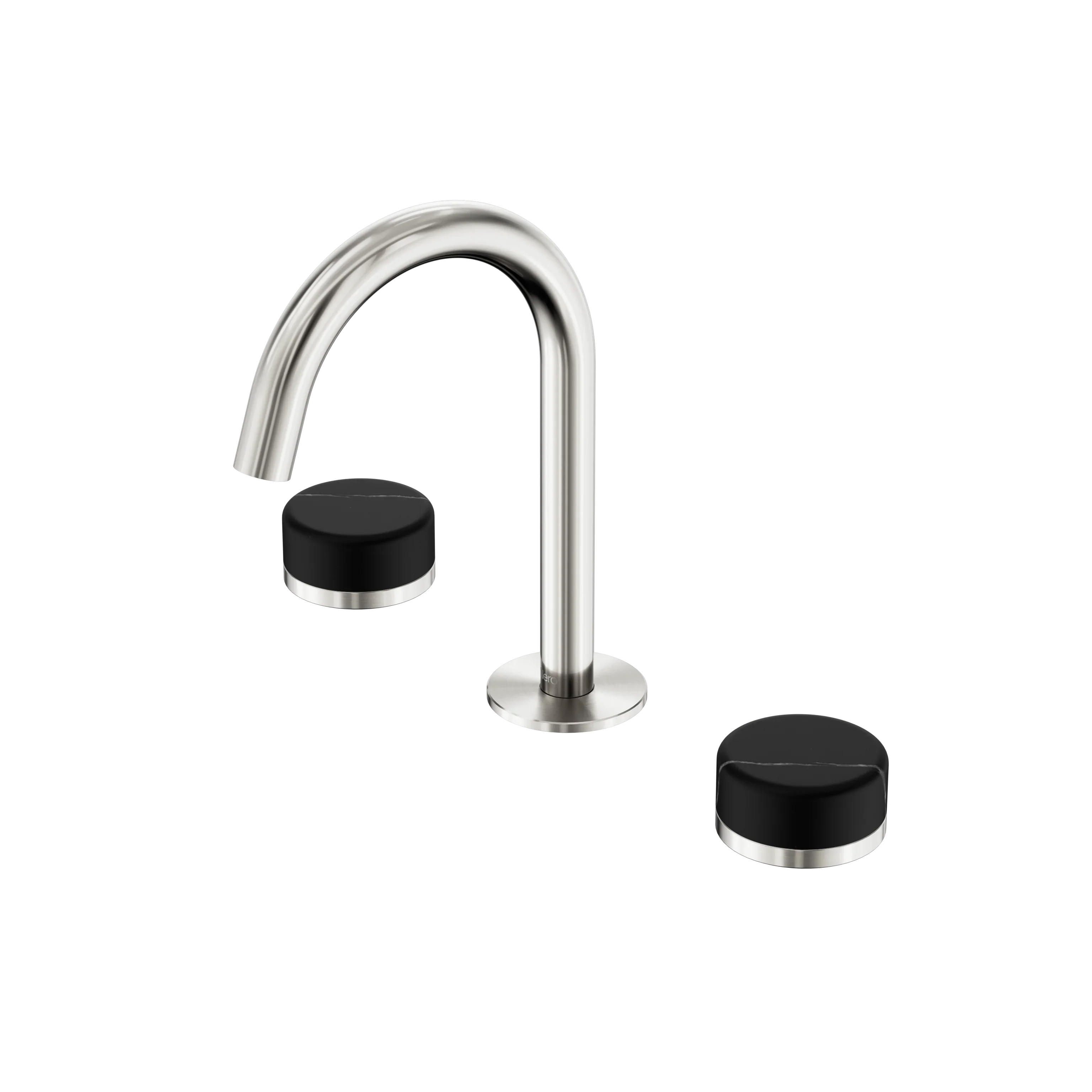 Nero Serenity Basin Set Arc Spout With Marquina Black Handle