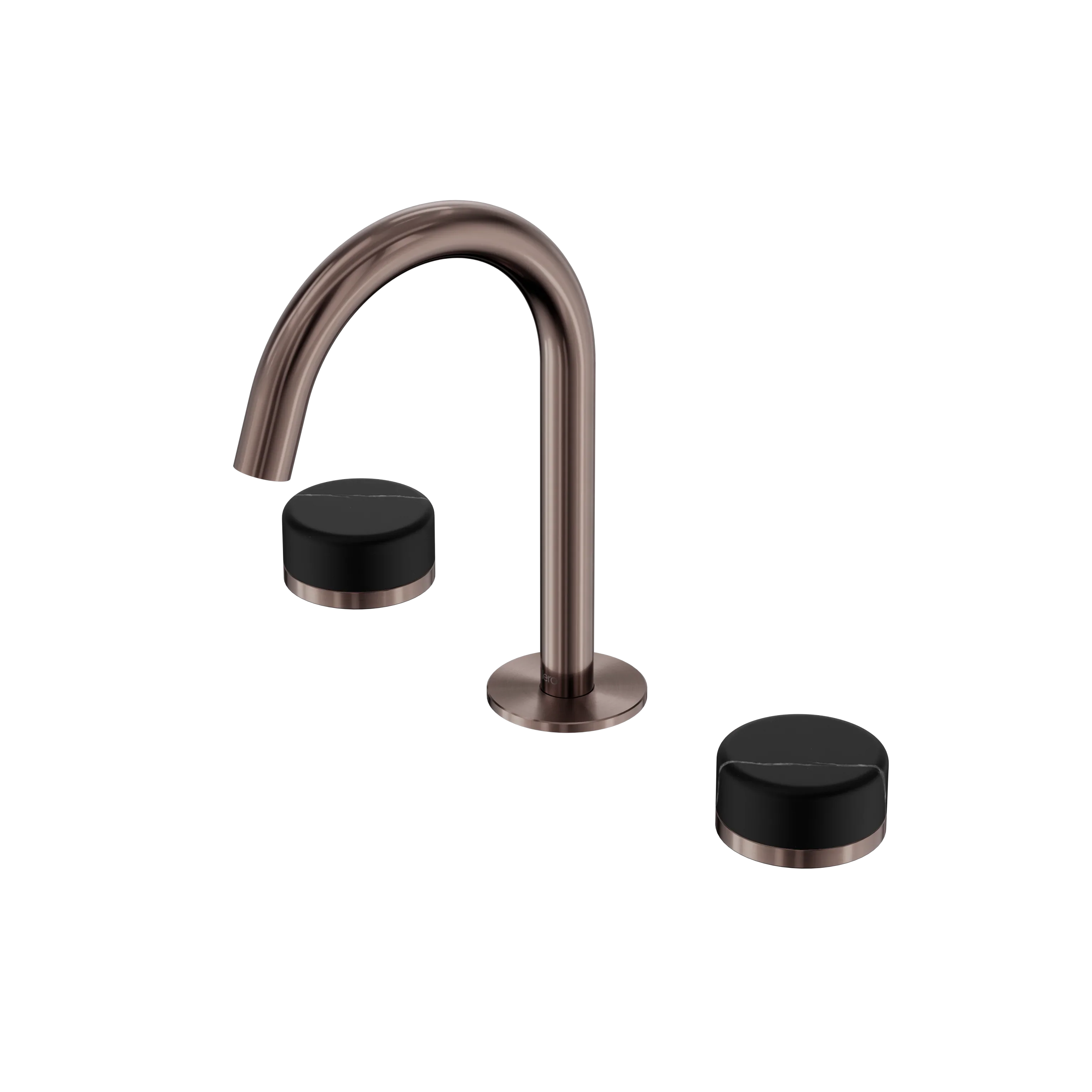 Nero Serenity Basin Set Arc Spout With Marquina Black Handle