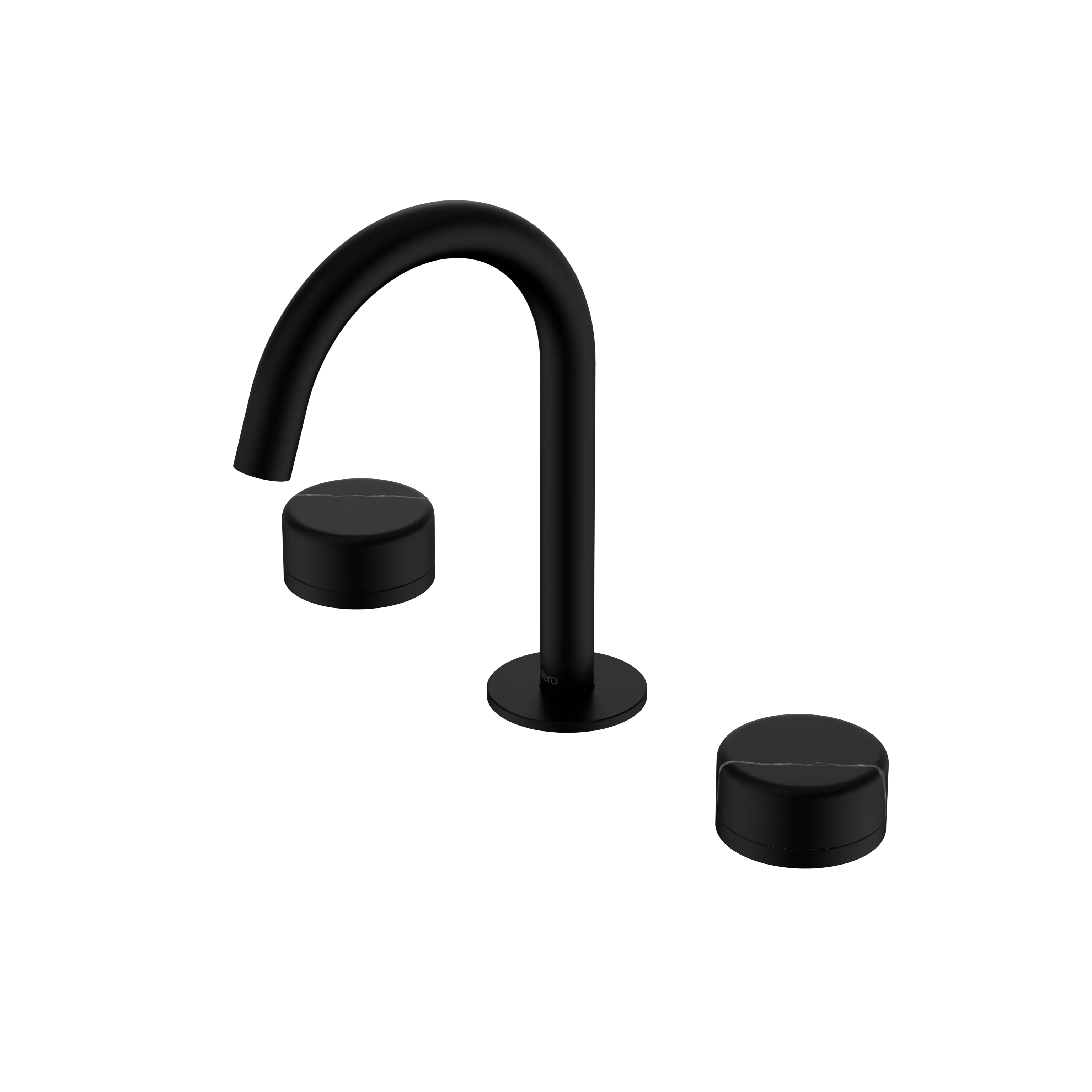 Nero Serenity Basin Set Arc Spout With Marquina Black Handle