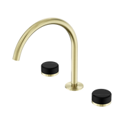 Nero Serenity Bath/Kitchen Set Arc Spout With Marquina Black Handle, Brushed Gold