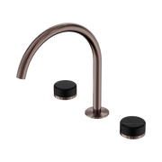 Nero Serenity Bath/Kitchen Set Arc Spout With Marquina Black Handle, Brushed Bronze