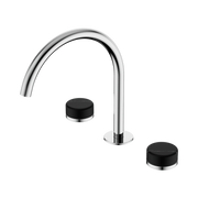 Nero Serenity Bath/Kitchen Set Arc Spout With Marquina Black Handle, Chrome