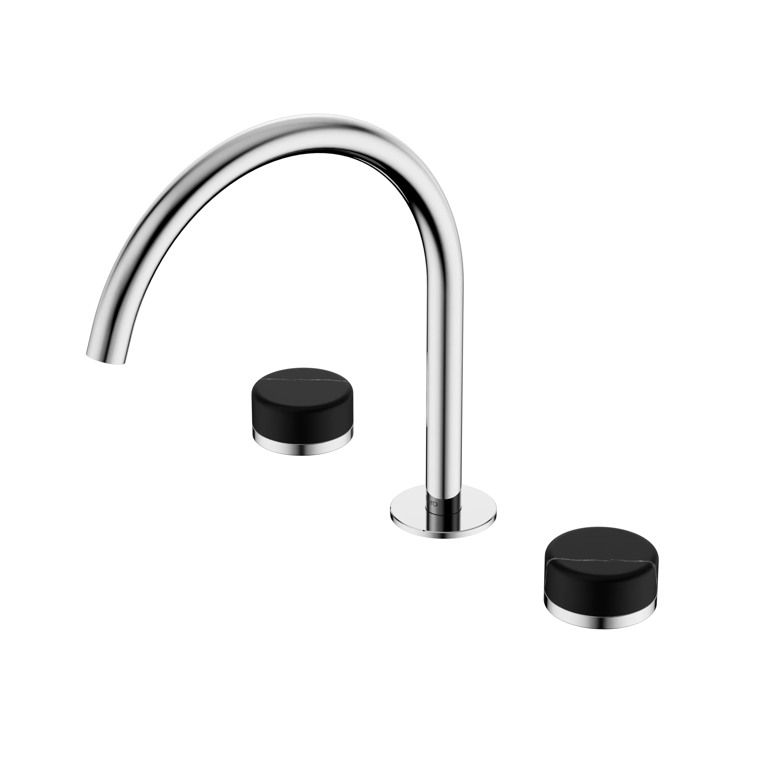 Nero Serenity Bath/Kitchen Set Arc Spout With Marquina Black Handle