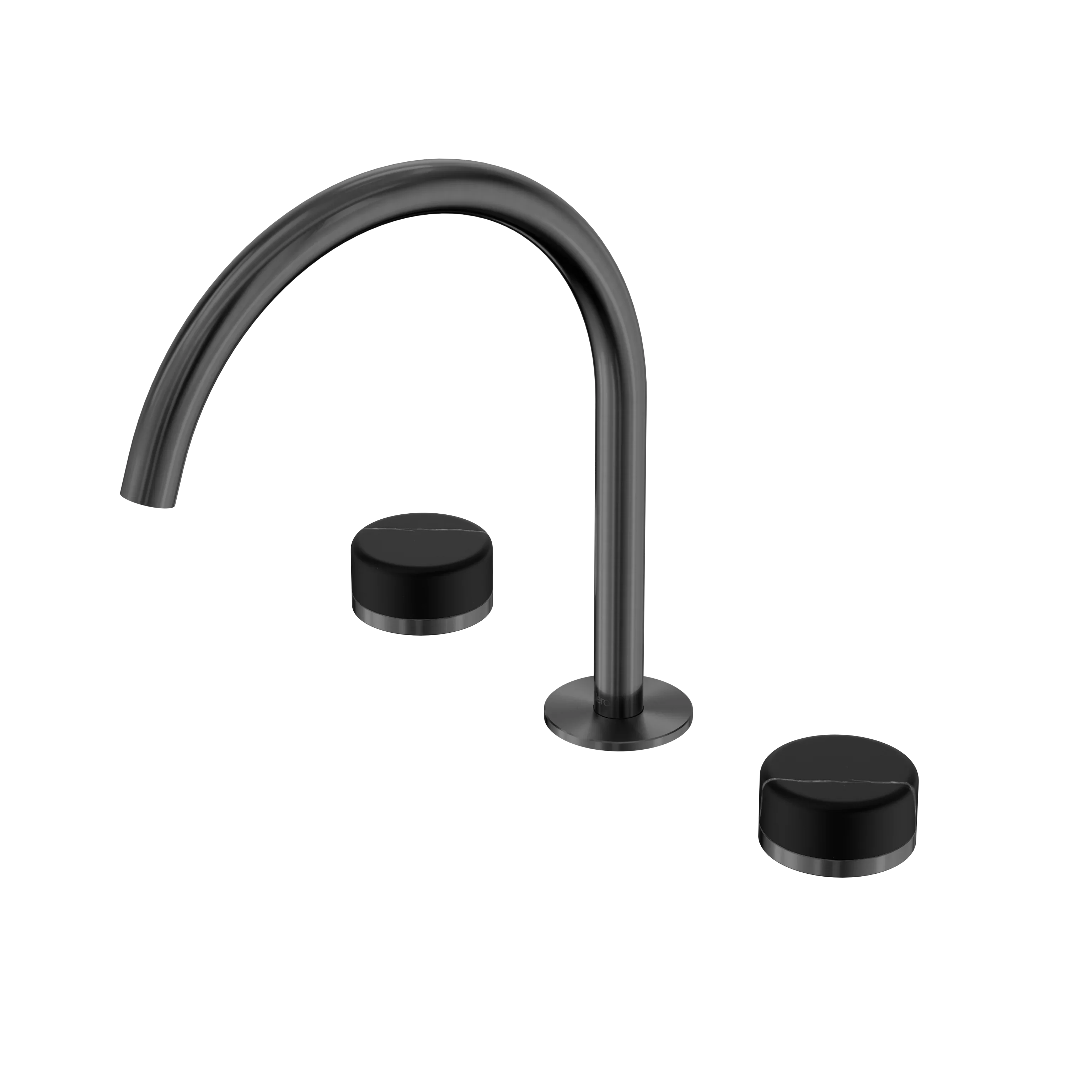 Nero Serenity Bath/Kitchen Set Arc Spout With Marquina Black Handle