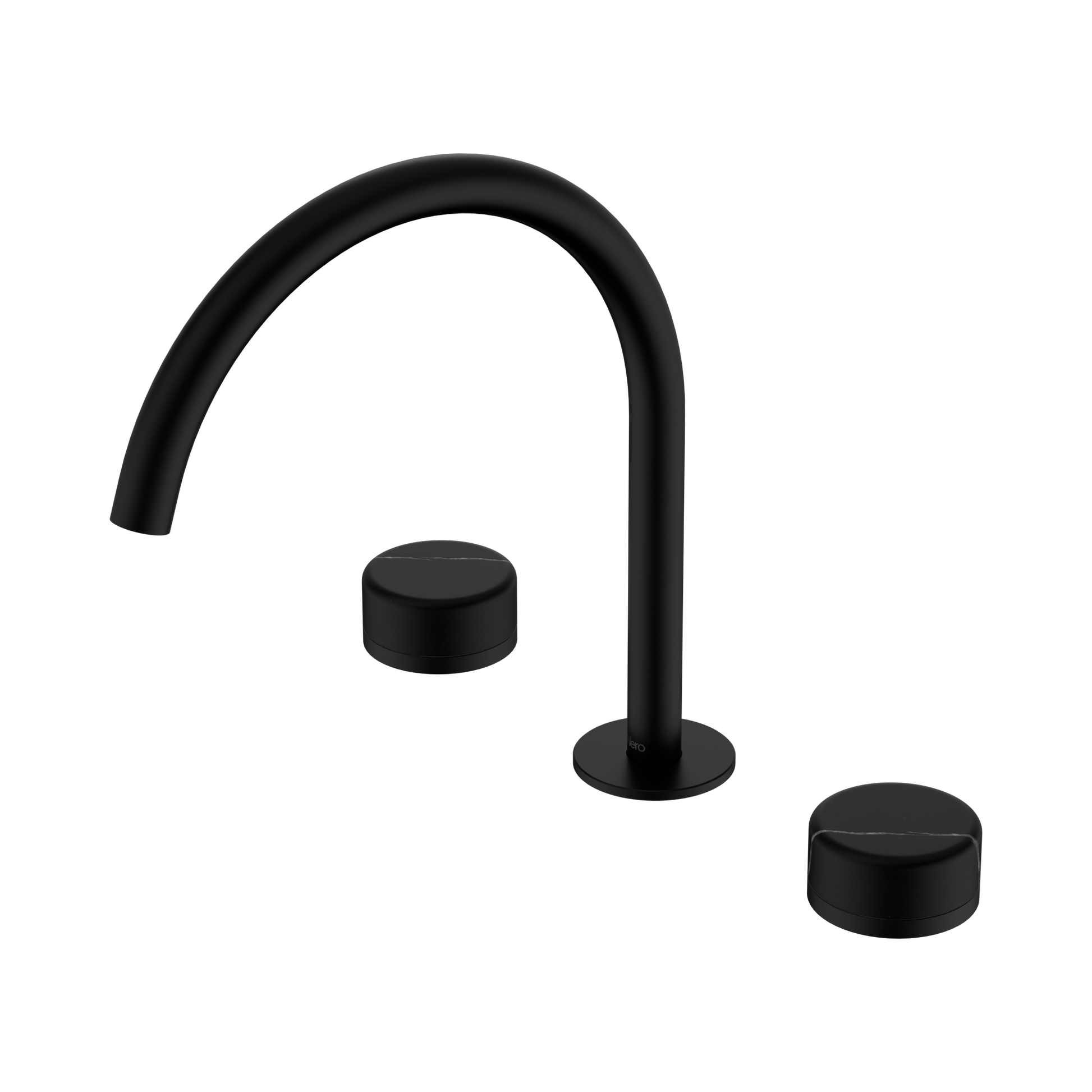 Nero Serenity Bath/Kitchen Set Arc Spout With Marquina Black Handle, Matte Black