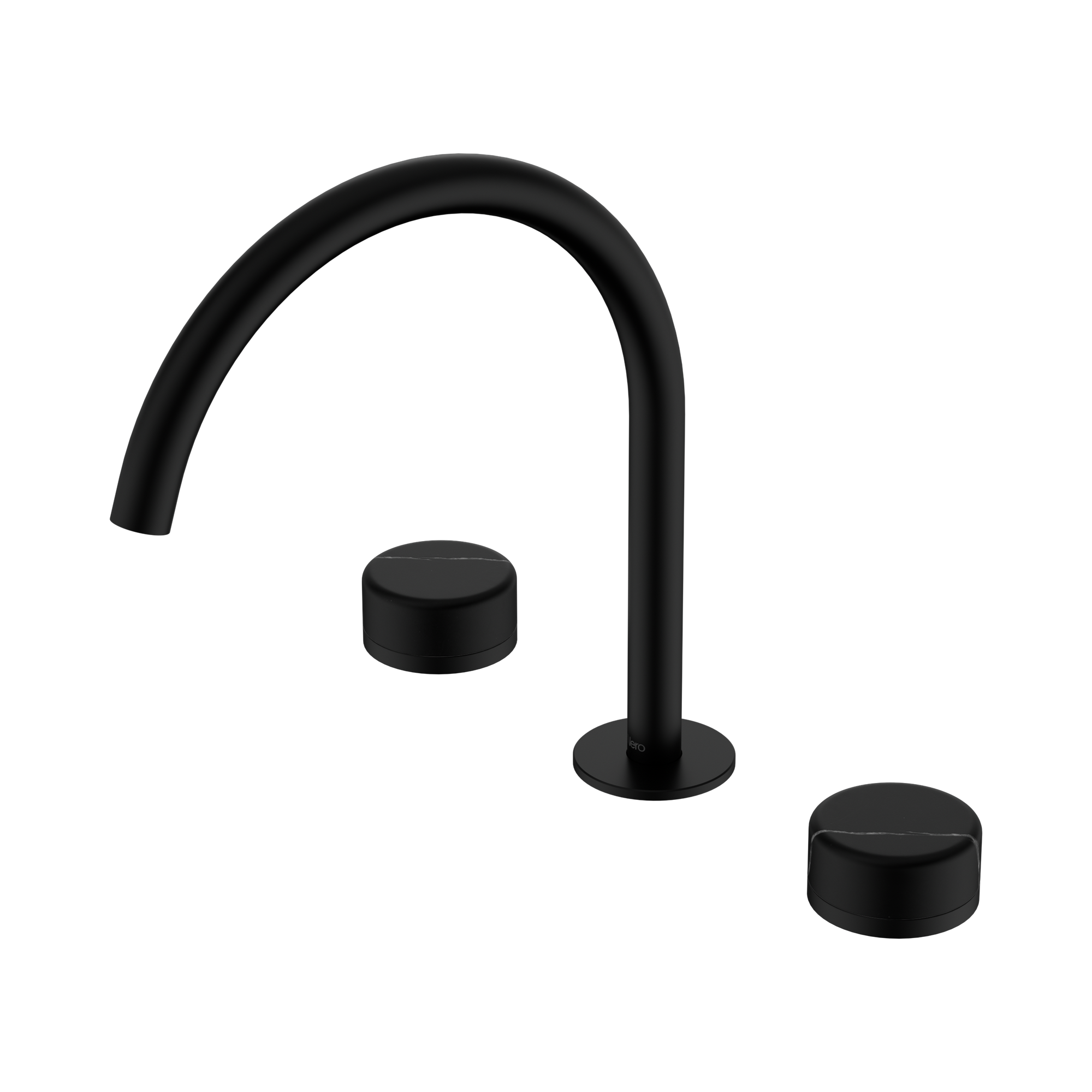 Nero Serenity Bath/Kitchen Set Arc Spout With Marquina Black Handle, Matte Black