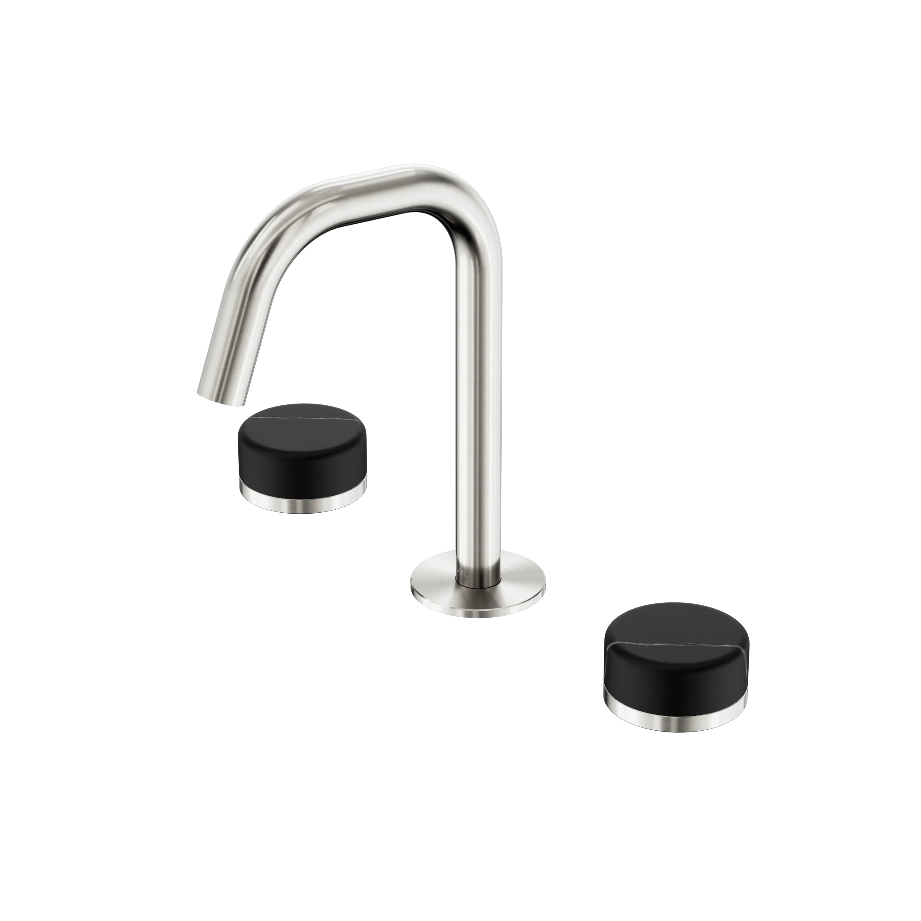 Nero Serenity Basin Set Edge Spout With Marquina Black Handle