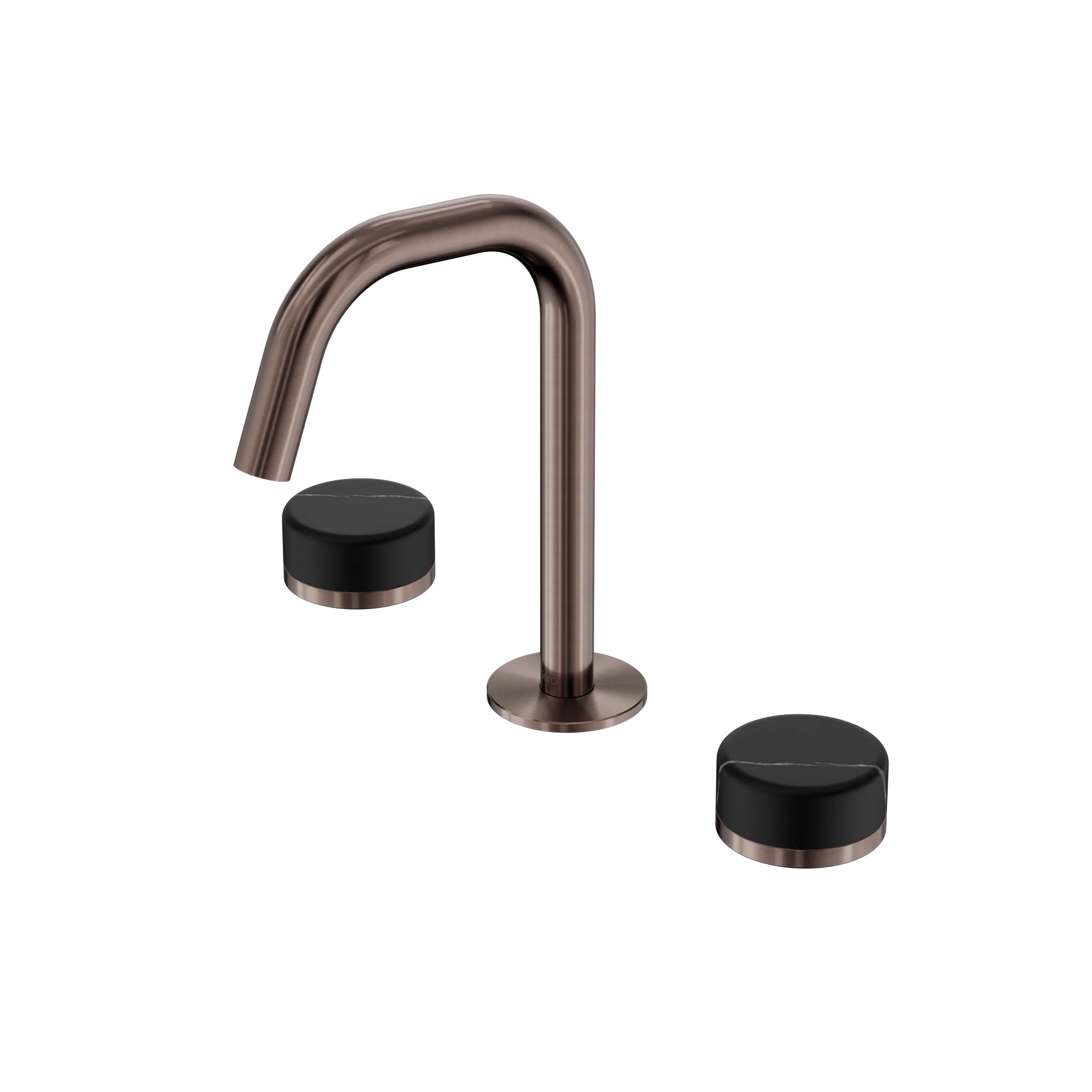 Nero Serenity Basin Set Edge Spout With Marquina Black Handle