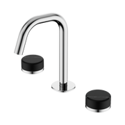 Nero Serenity Basin Set Edge Spout With Marquina Black Handle, Chrome