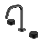 Nero Serenity Basin Set Edge Spout With Marquina Black Handle, Gun Metal