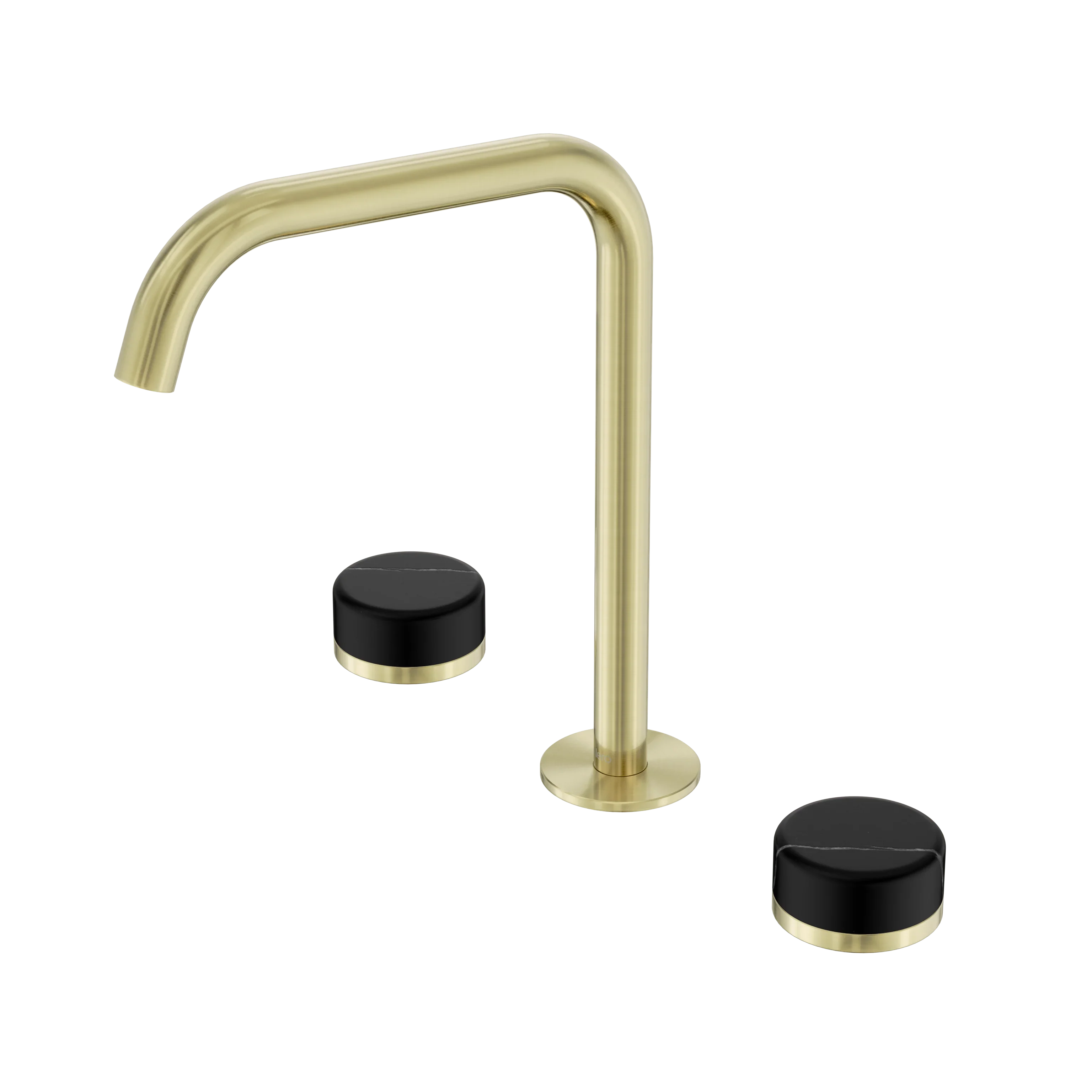 Nero Serenity Bath/Kitchen Set Edge Spout With Marquina Black Handle