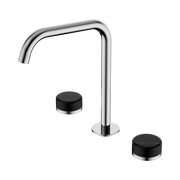 Nero Serenity Bath/Kitchen Set Edge Spout With Marquina Black Handle, Chrome