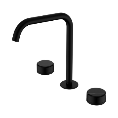 Nero Serenity Bath/Kitchen Set Edge Spout With Marquina Black Handle, Matte Black
