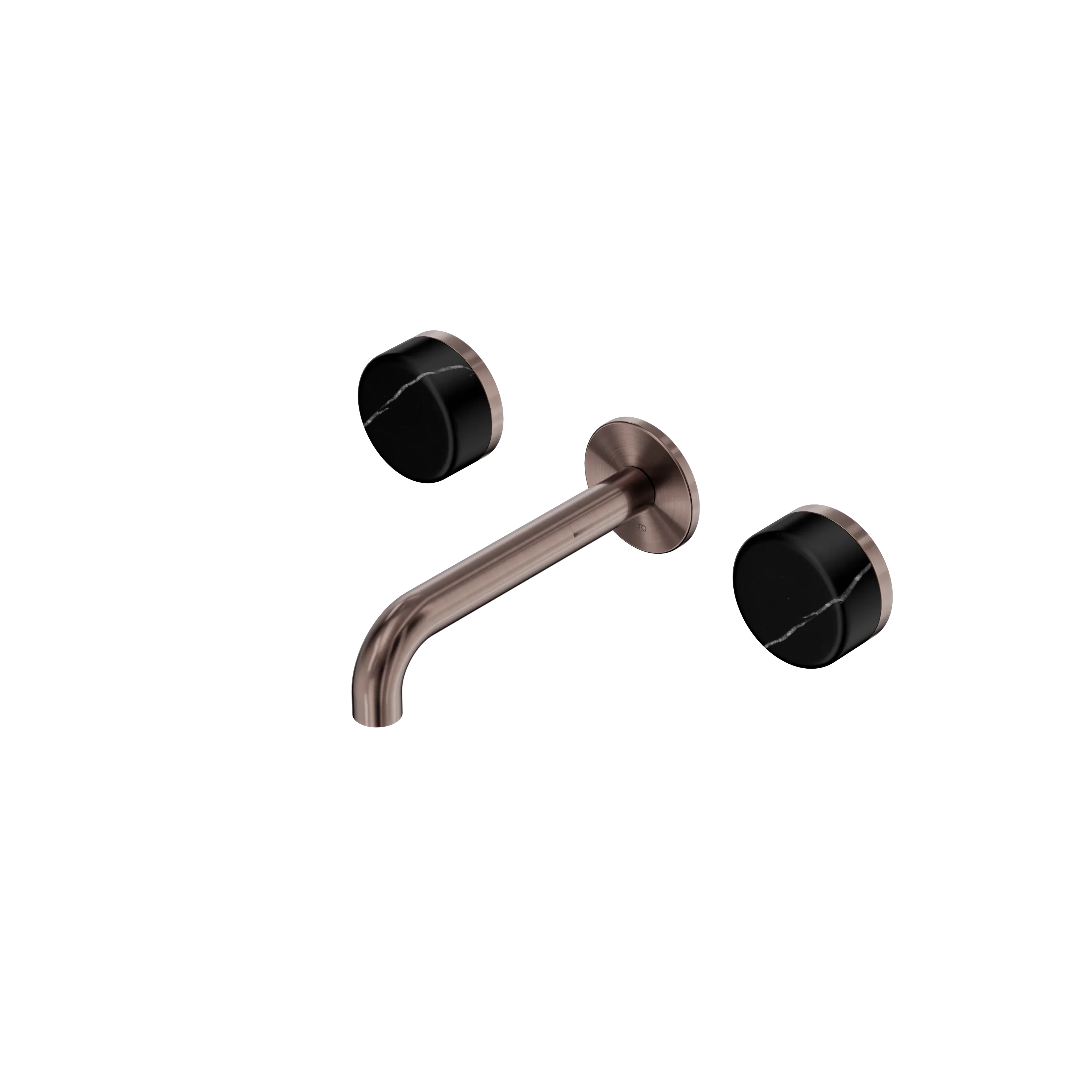 Nero Serenity Wall Basin Set Spout With Marquina Black Handle