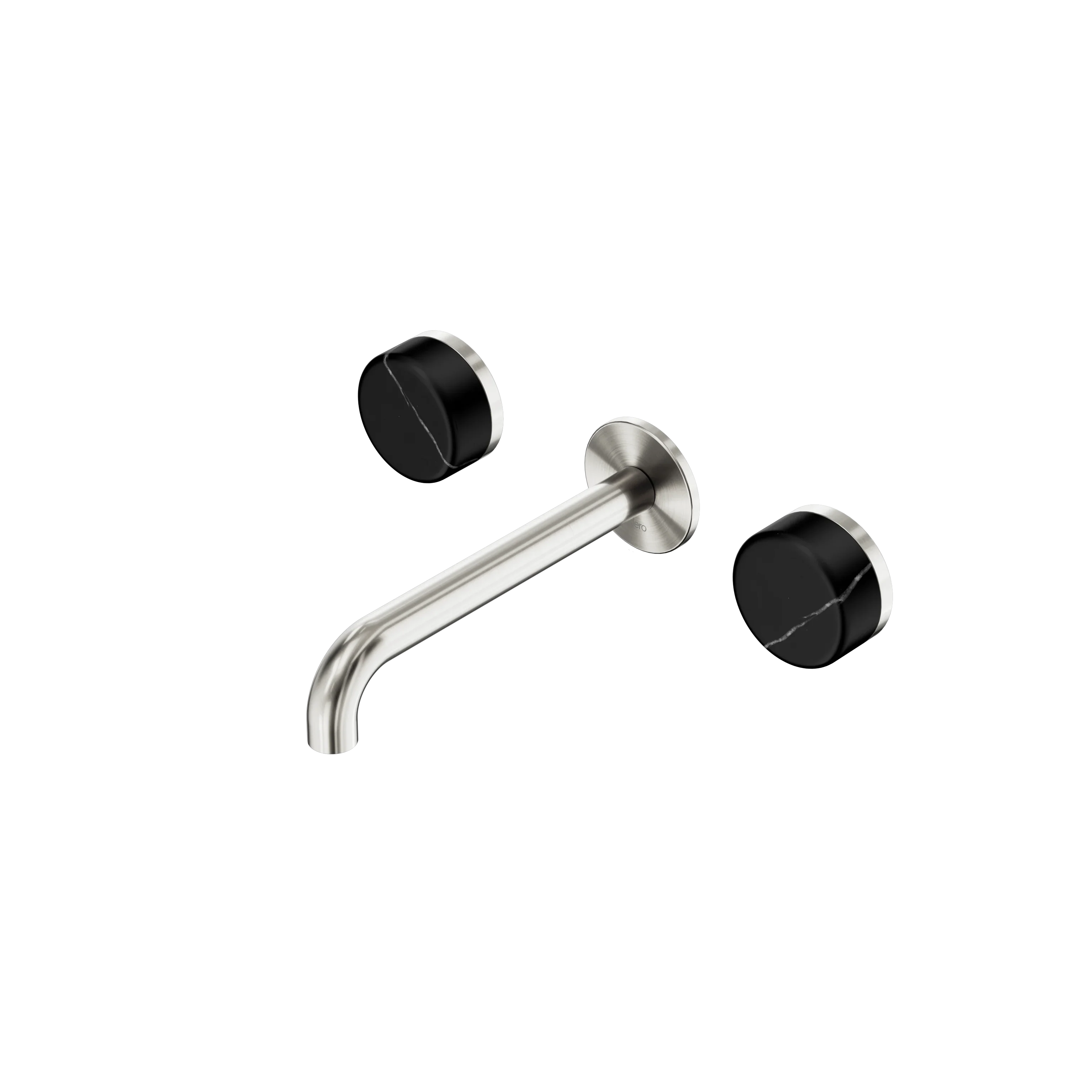 Nero Serenity Wall Basin Set Spout With Marquina Black Handle