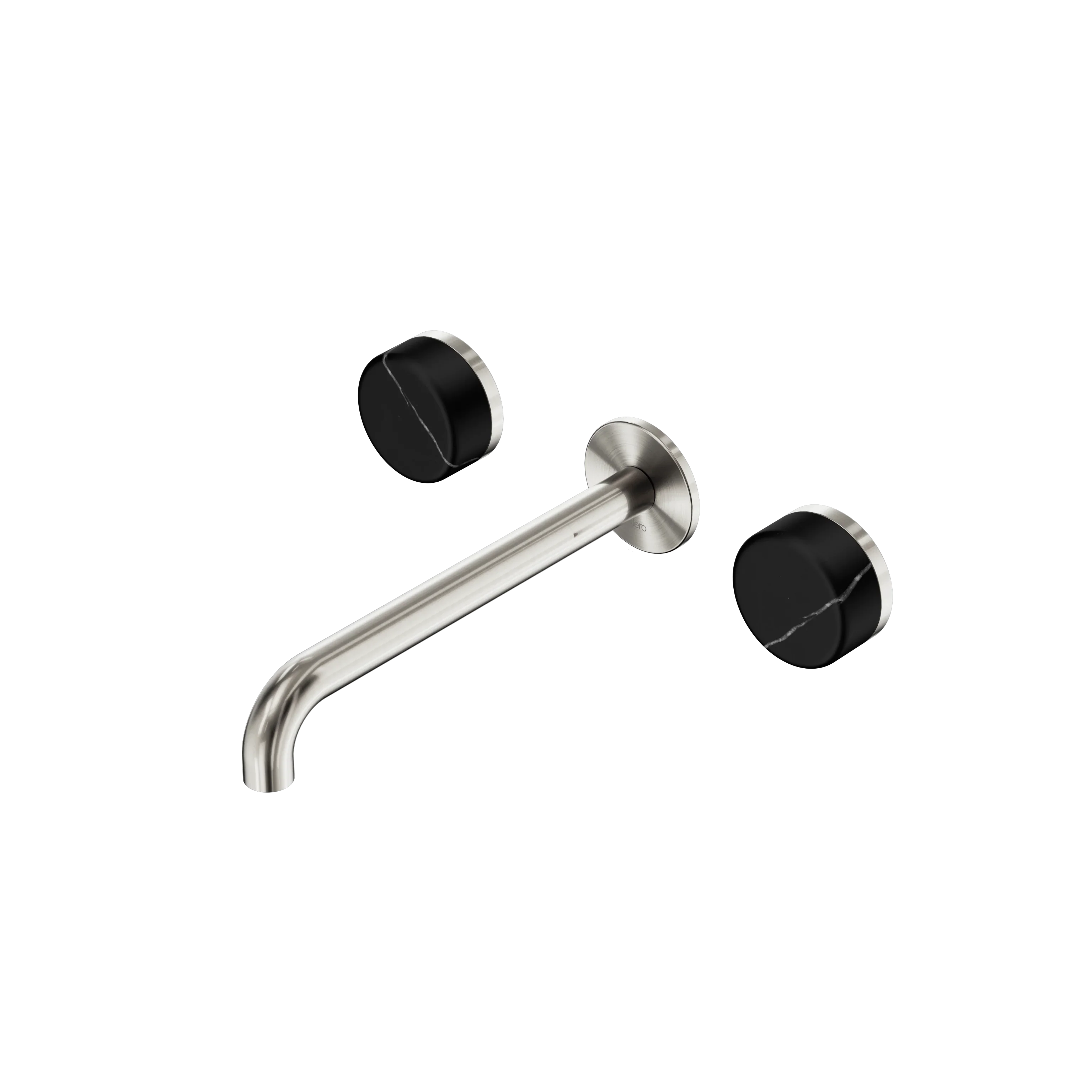 Nero Serenity Wall Basin Set Spout With Marquina Black Handle