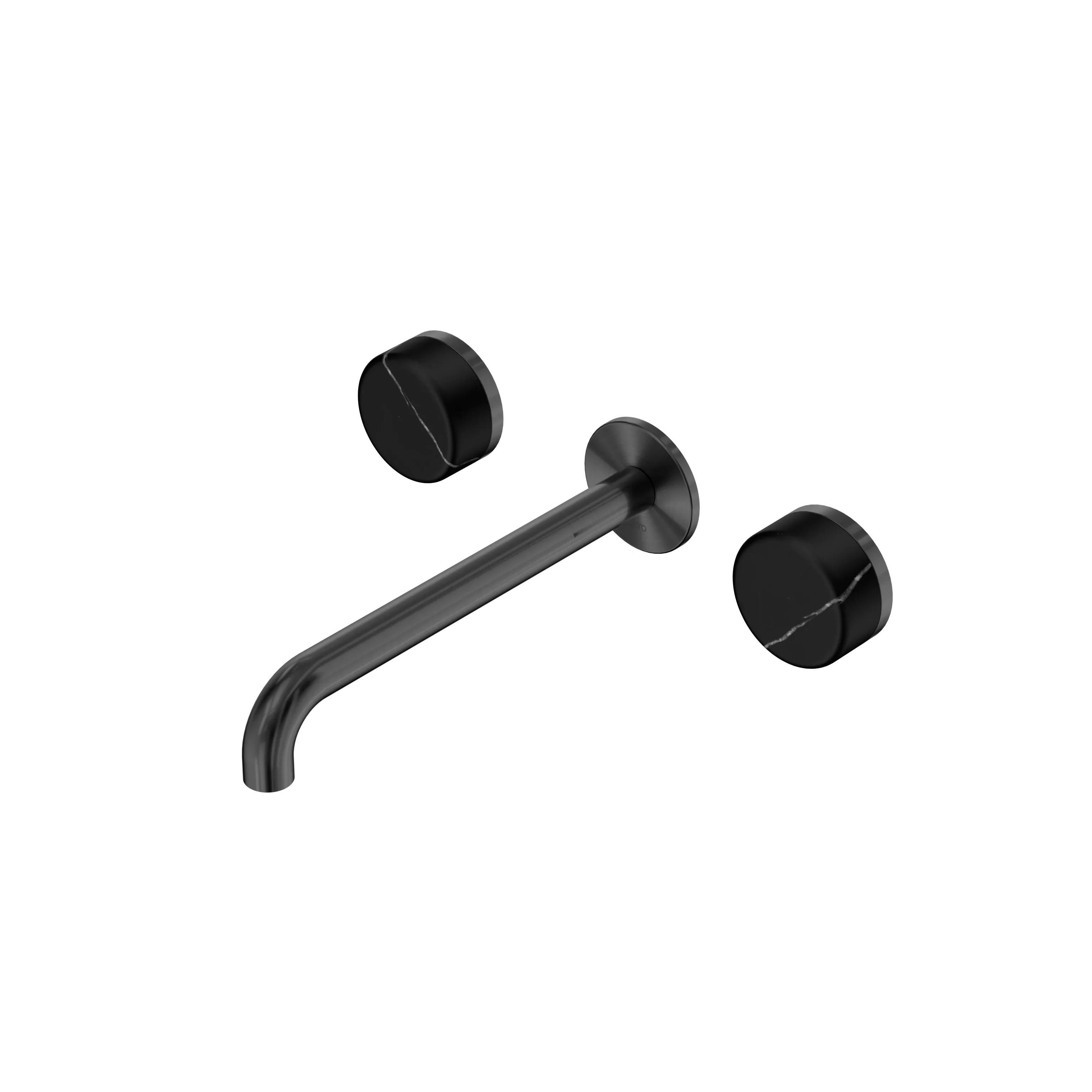 Nero Serenity Wall Basin Set Spout With Marquina Black Handle