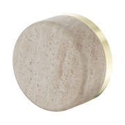 Nero Serenity Progressive Wall/Shower Mixer With Rome Travertine Handle, Brushed Gold