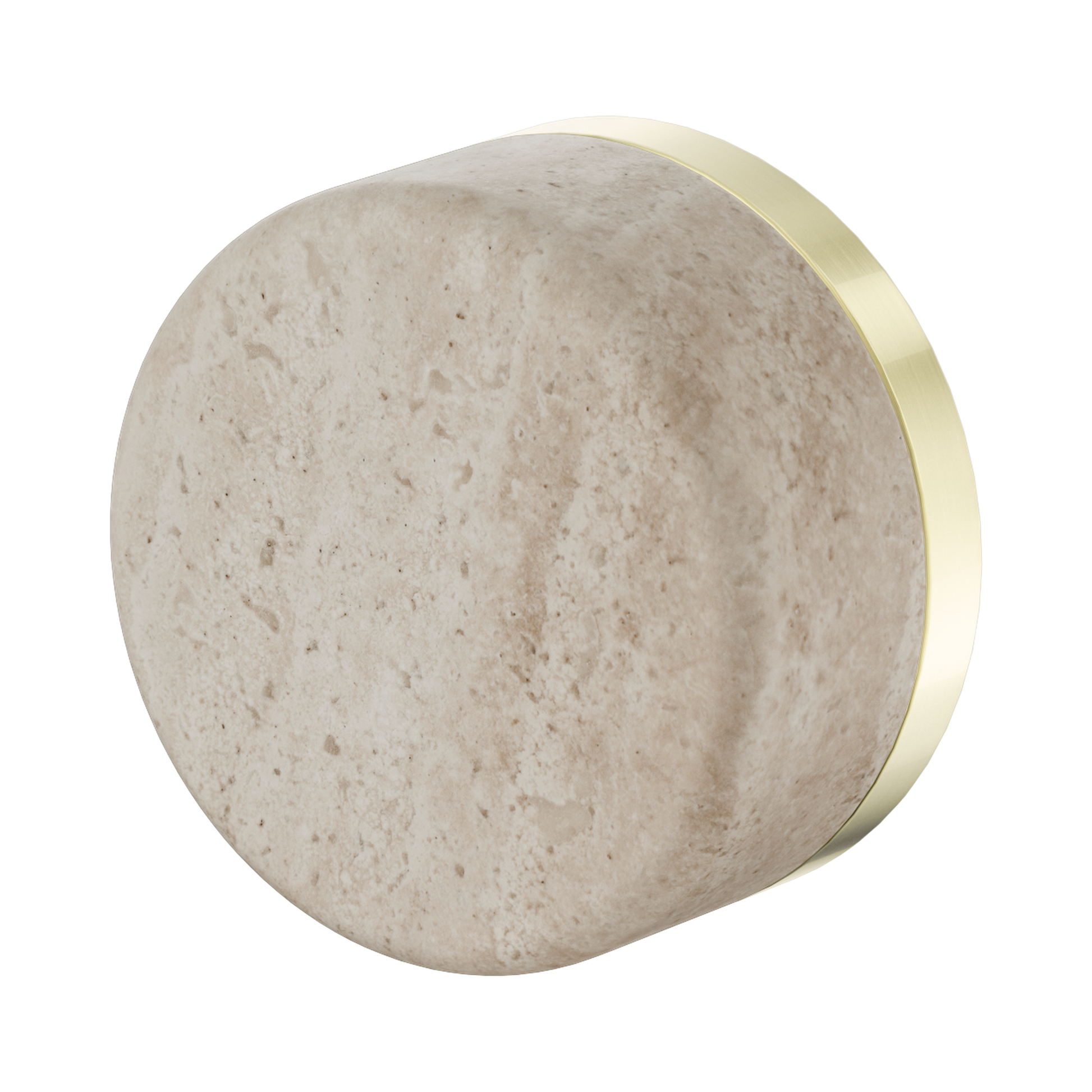 Nero Serenity Progressive Wall/Shower Mixer With Rome Travertine Handle, Brushed Gold
