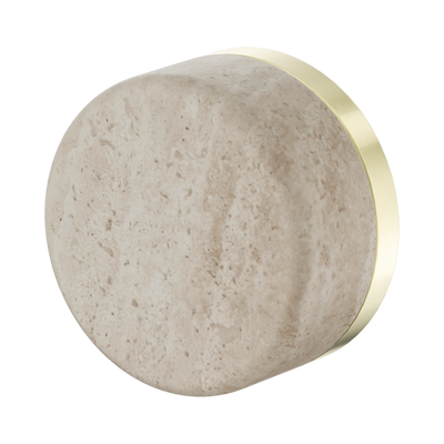 Nero Serenity Progressive Shower Mixer With Rome Travertine Handle, Brushed Gold