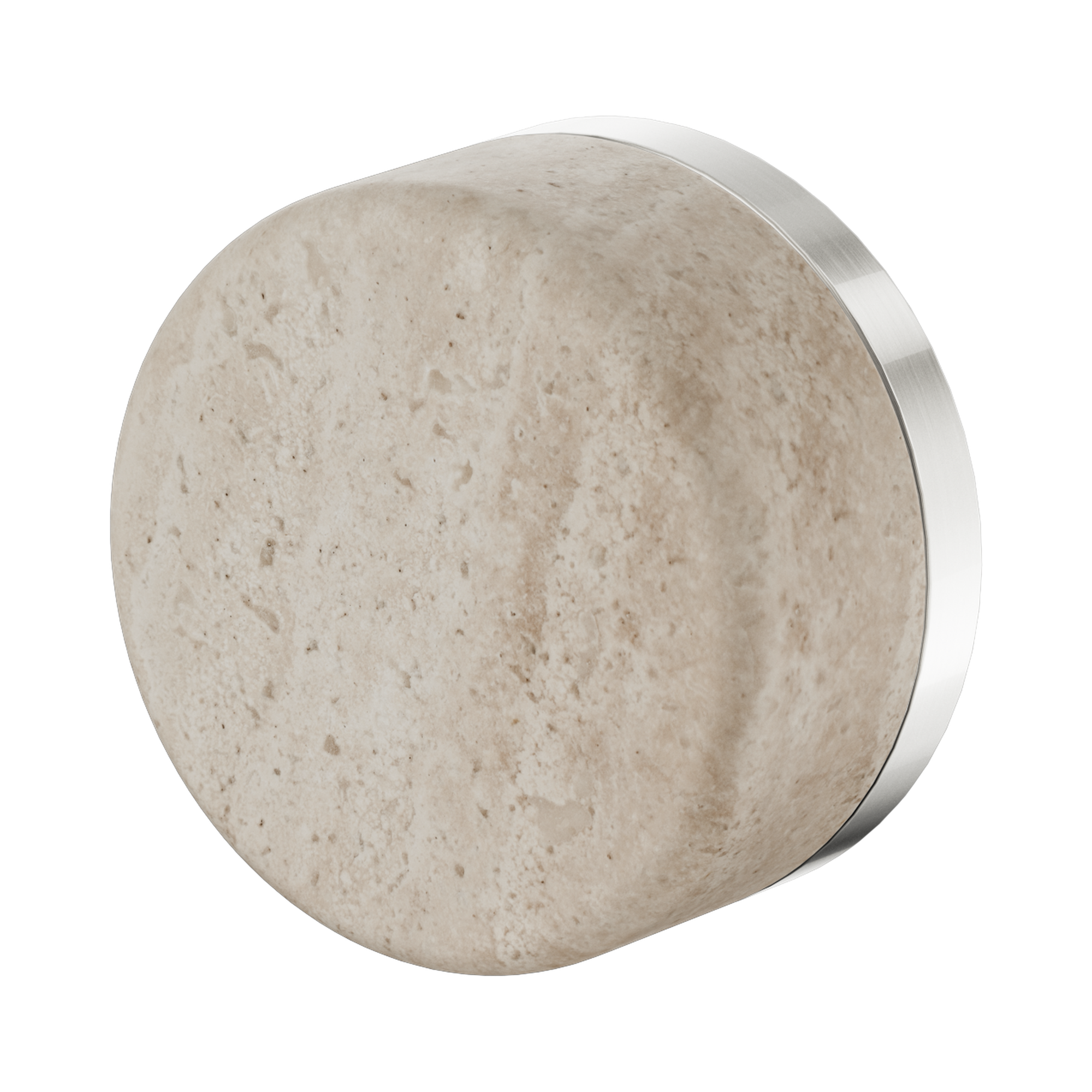 Nero Serenity Progressive Wall/Shower Mixer With Rome Travertine Handle, Brushed Nickel