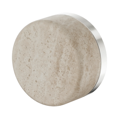 Nero Serenity Progressive Shower Mixer With Rome Travertine Handle, Brushed Nickel