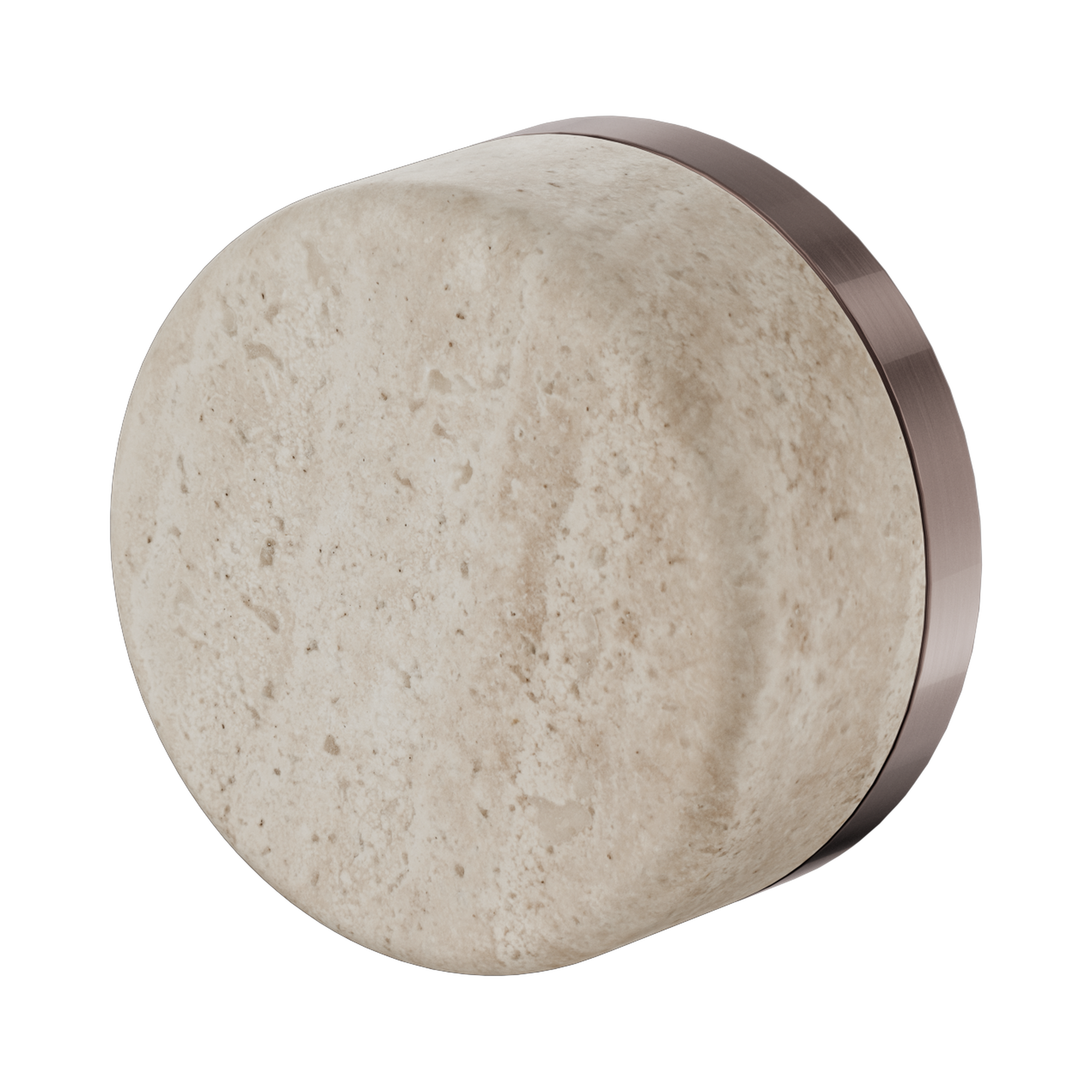 Nero Serenity Progressive Wall/Shower Mixer With Rome Travertine Handle, Brushed Bronze
