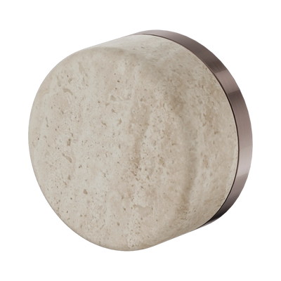Nero Serenity Progressive Shower Mixer With Rome Travertine Handle, Brushed Bronze
