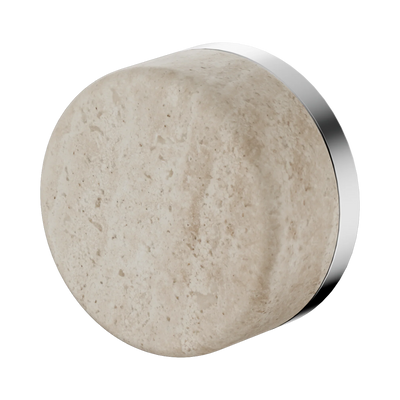 Nero Serenity Progressive Shower Mixer With Rome Travertine Handle, Chrome