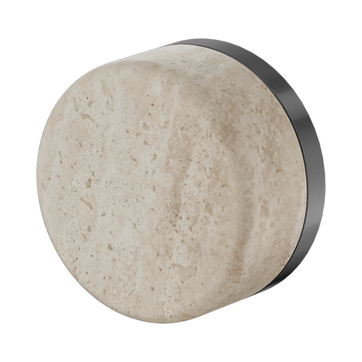 Nero Serenity Progressive Shower Mixer With Rome Travertine Handle, Gun Metal