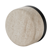 Nero Serenity Progressive Wall/Shower Mixer With Rome Travertine Handle, Matte Black