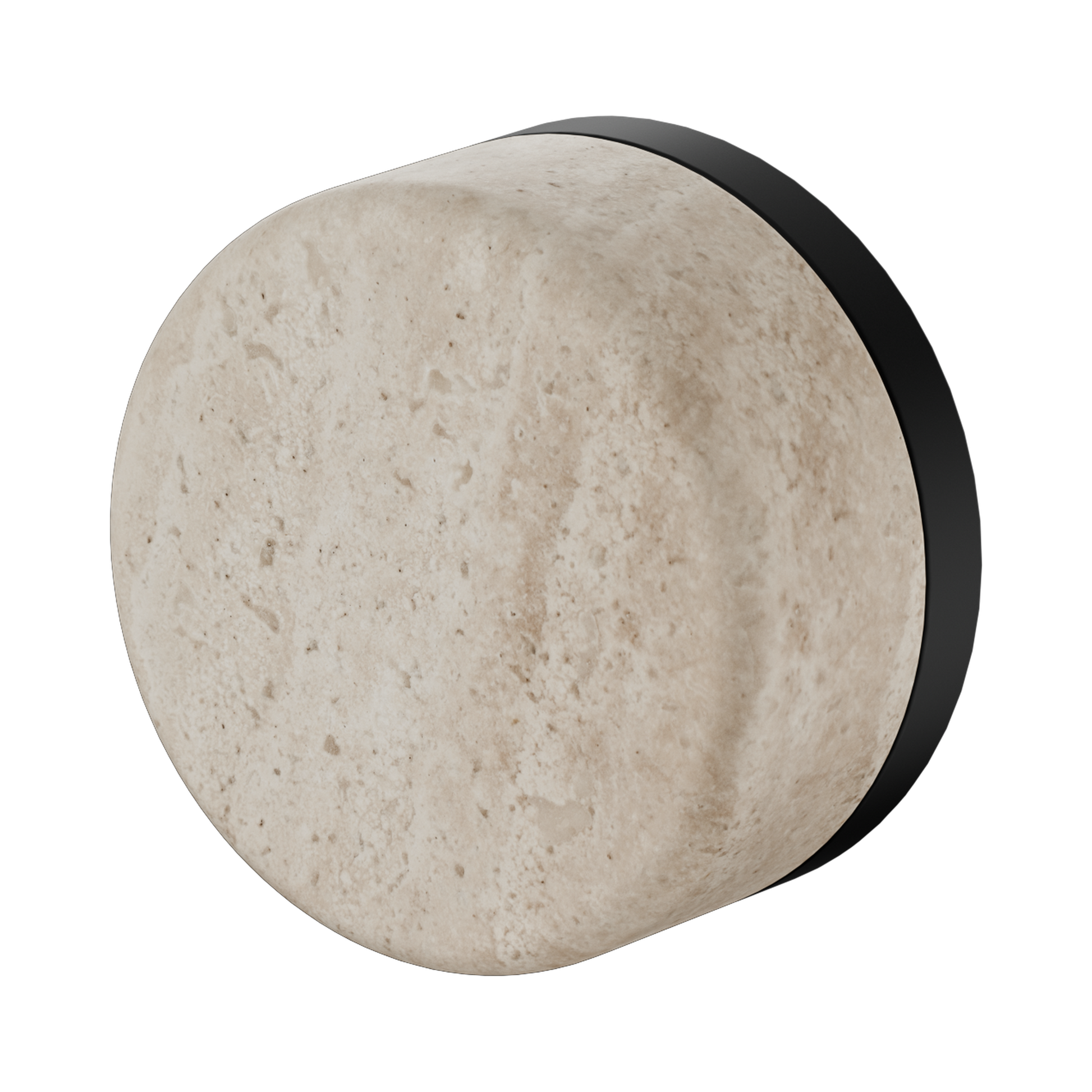 Nero Serenity Progressive Wall/Shower Mixer With Rome Travertine Handle, Matte Black