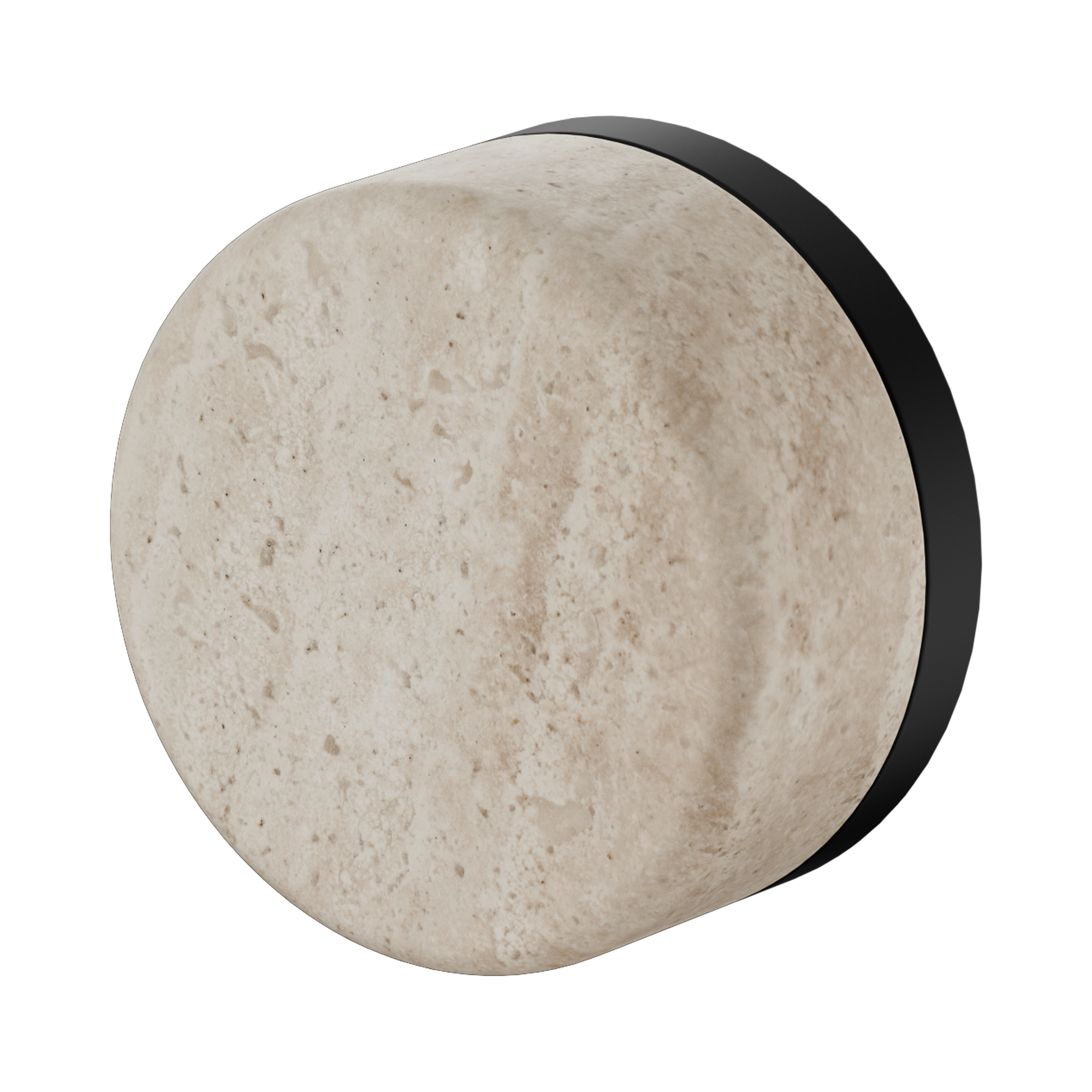 Nero Serenity Progressive Wall/Shower Mixer With Rome Travertine Handle, Matte Black