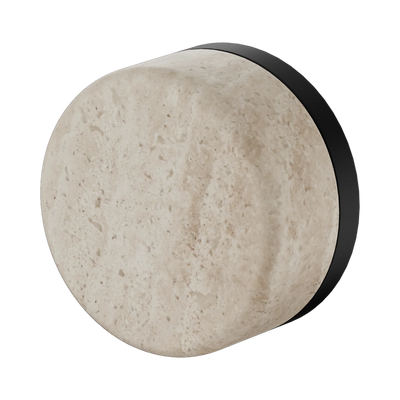 Nero Serenity Progressive Shower Mixer With Rome Travertine Handle, Matte Black