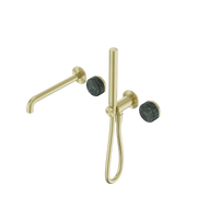 Nero Serenity Progressive Shower System With Spout With Verde Alpi Handle And Slim Shower