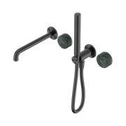 Nero Serenity Progressive Shower System With Spout With Verde Alpi Handle And Slim Shower, Gun Metal