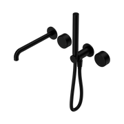 Nero Serenity Progressive Shower System With Spout With Metal Handle And Slim Shower, Matte Black