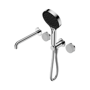 Nero Serenity Progressive Shower System With Spout With Carrara Handle And Serenity Hand Shower, Chrome