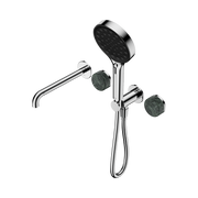 Nero Serenity Progressive Shower System With Spout With Verde Alpi Handle And Serenity Hand Shower, Chrome