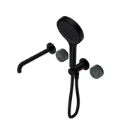 Nero Serenity Progressive Shower System With Spout With Verde Alpi Handle And Serenity Hand Shower