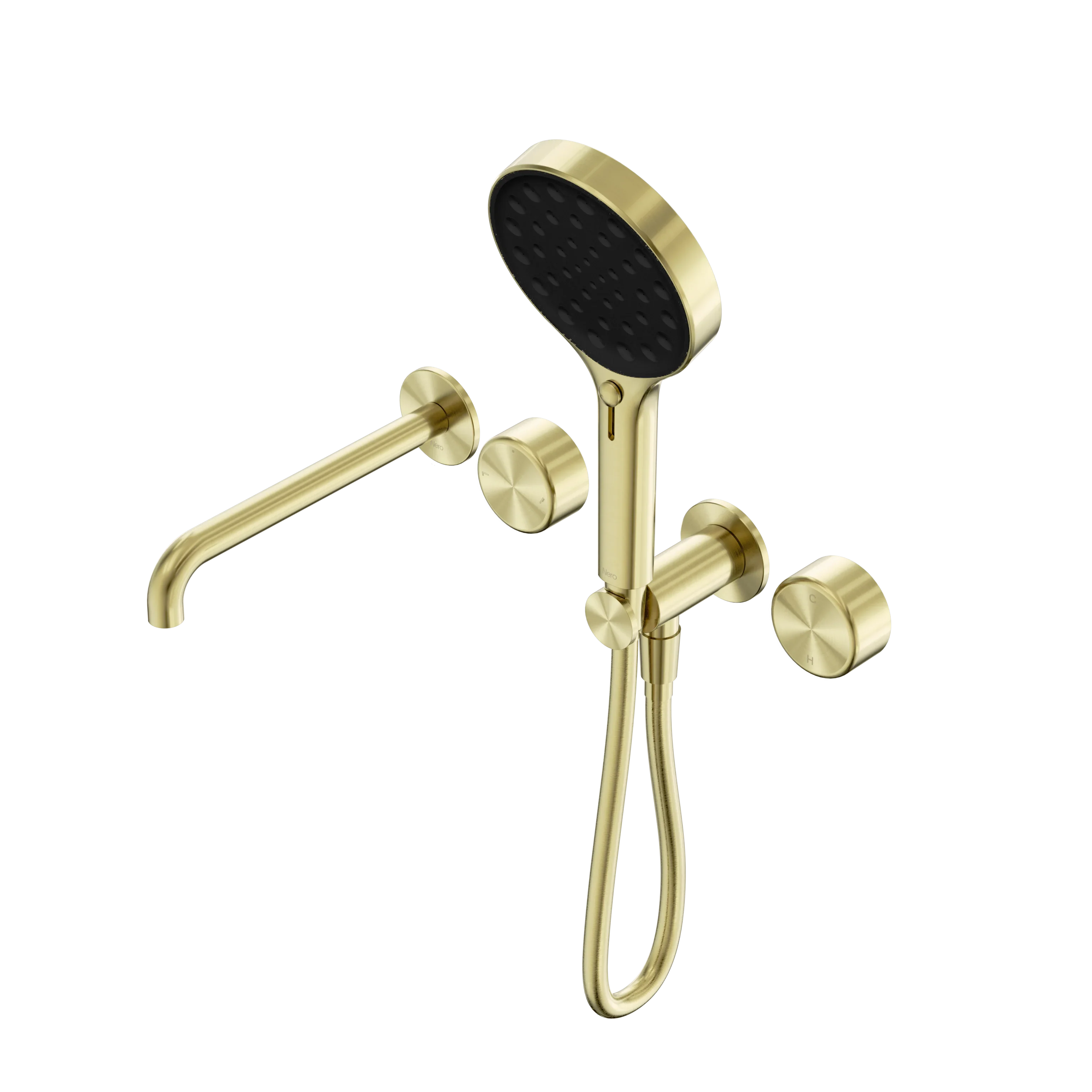 Nero Serenity Progressive Shower System With Spout With Metal Handle And Serenity Hand Shower